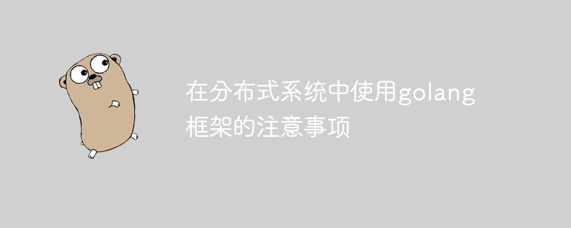 在分布式系统中使用golang框架的注意事项