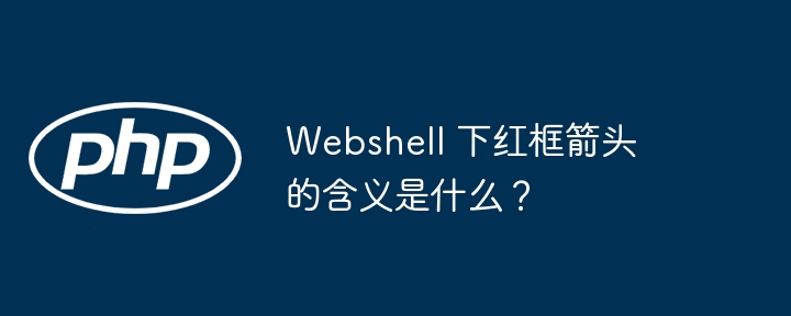 Webshell 下红框箭头的含义是什么？