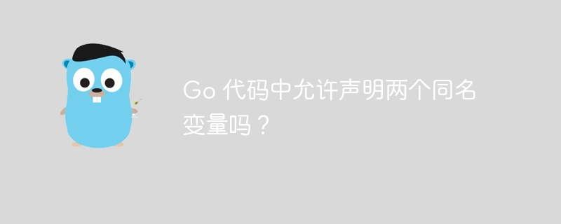 Go 代码中允许声明两个同名变量吗？