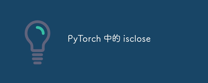 PyTorch 中的 isclose