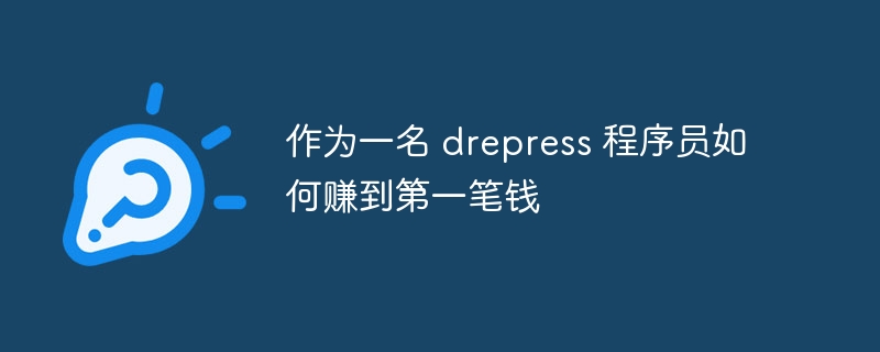 作为一名 drepress 程序员如何赚到第一笔钱