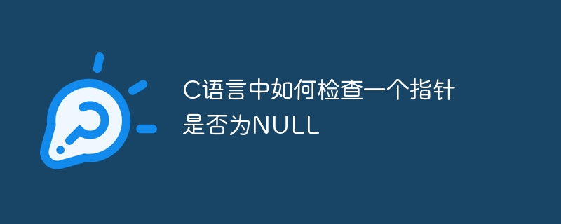 C语言中如何检查一个指针是否为NULL