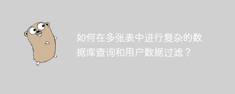 如何在多张表中进行复杂的数据库查询和用户数据过滤？